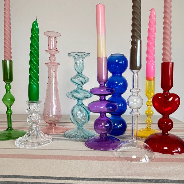 Clear Glass Candleholder