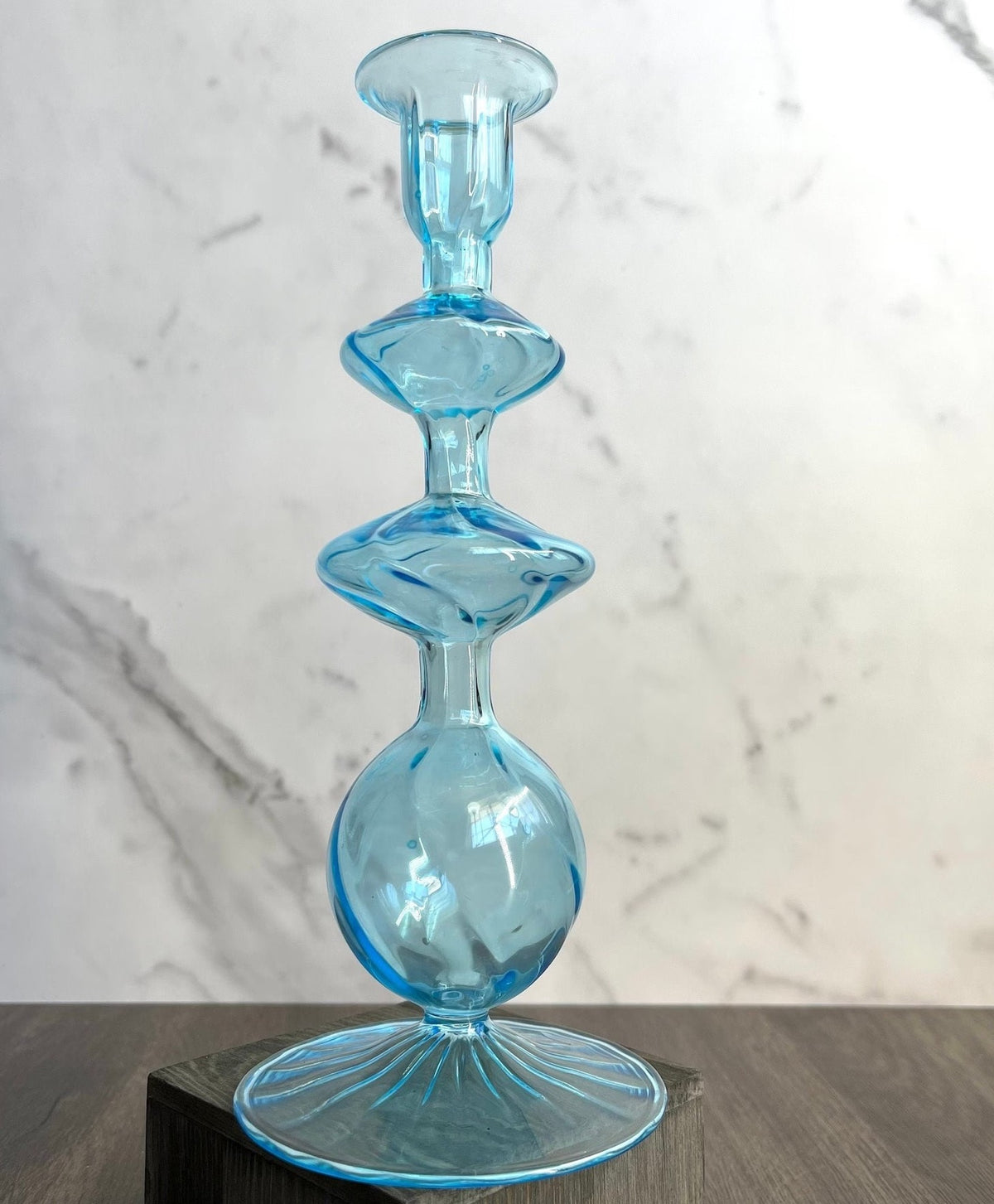 Onda Glass Candleholder